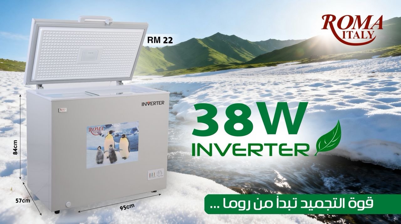 ثلاجات بطح روما 38 وات